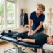 Chiropractor behandelt de rug van een sporter